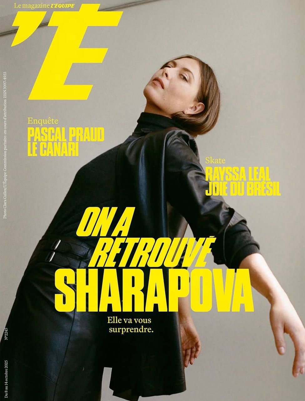 Мария Шарапова снялась для обложки номера L’Équipe