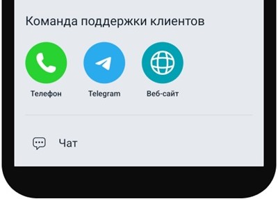 Служба поддержки Бет-М в мобильном приложении