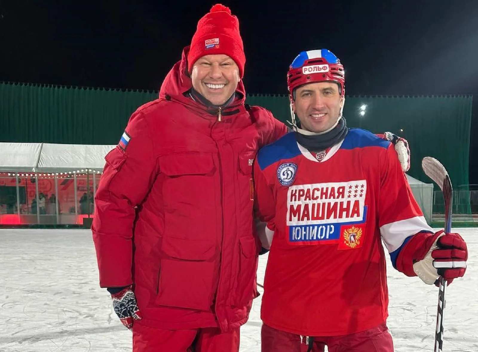 Известный спортивный комментатор Дмитрий Губерниев и главный тренер сборной «Россия 25» Роман Ротенберг. Фото: /t.me/RealGuberniev