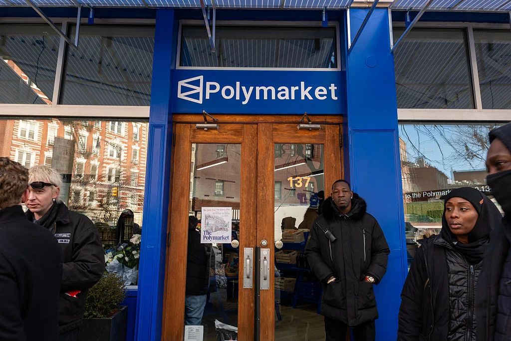 Бесплатный продуктовый магазин Polymarket в Нью-Йорке (Spencer Platt/Getty Images)