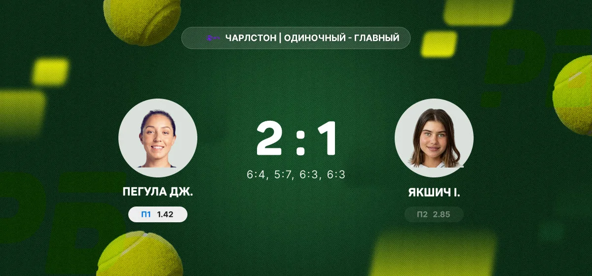 Пегула обыграла Якшич и вышла в финал турнира в Чарлстоне