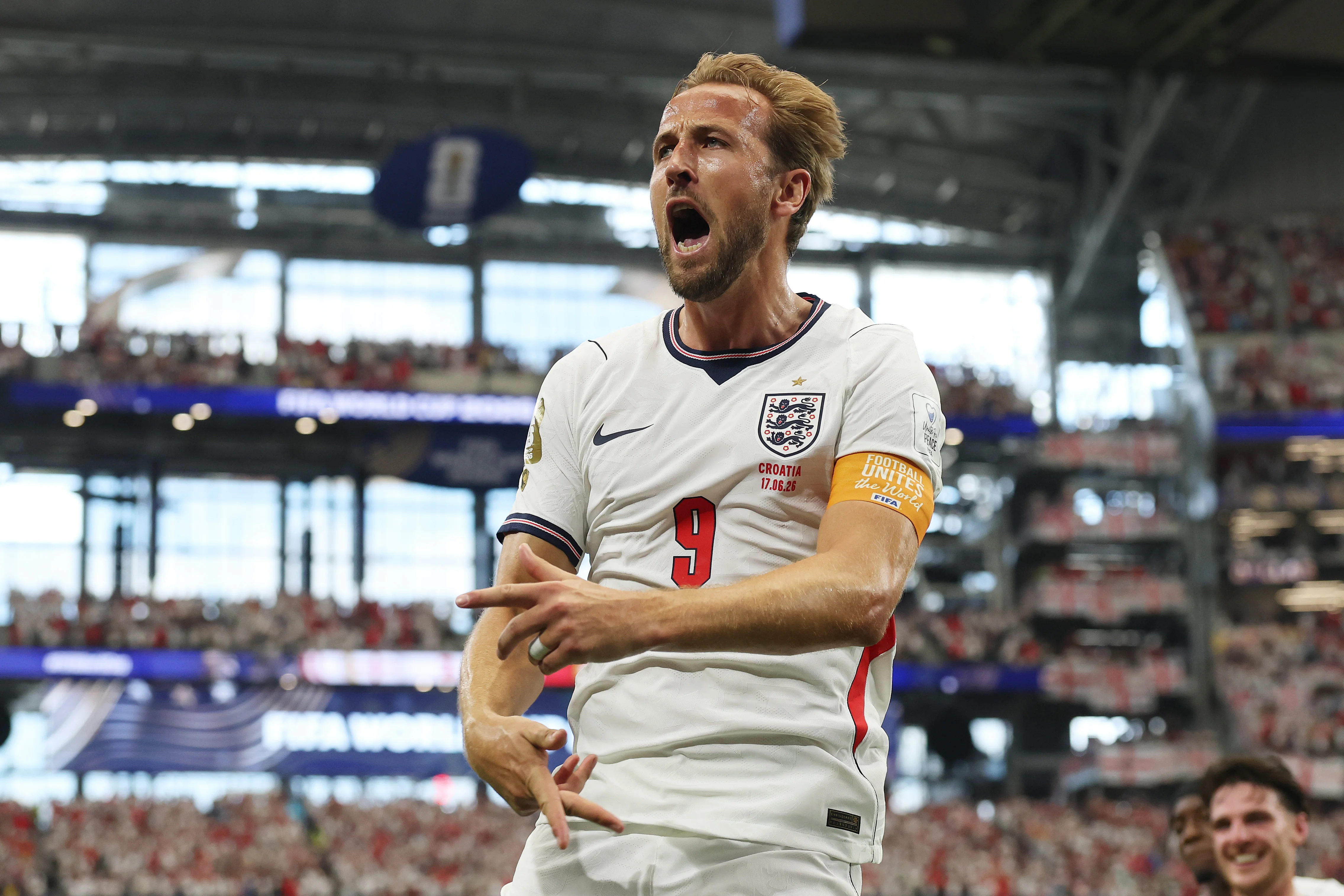 Харри Кейн в матче с Хорватией на ЧМ-2026 (Richard Pelham/Getty Images)
