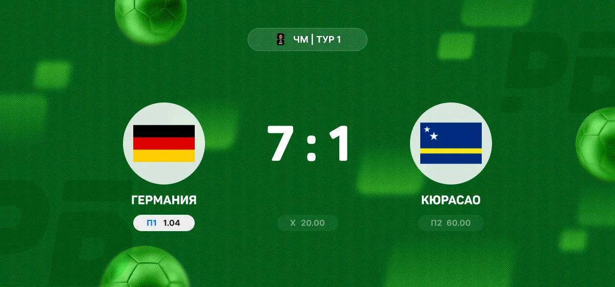 Германия разгромила Кюрасао в матче чемпионата мира