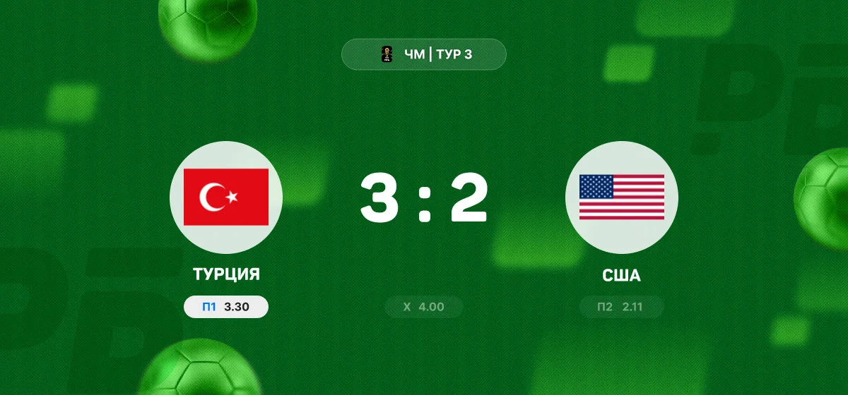 Турция вырвала победу у США в результативном матче чемпионата мира