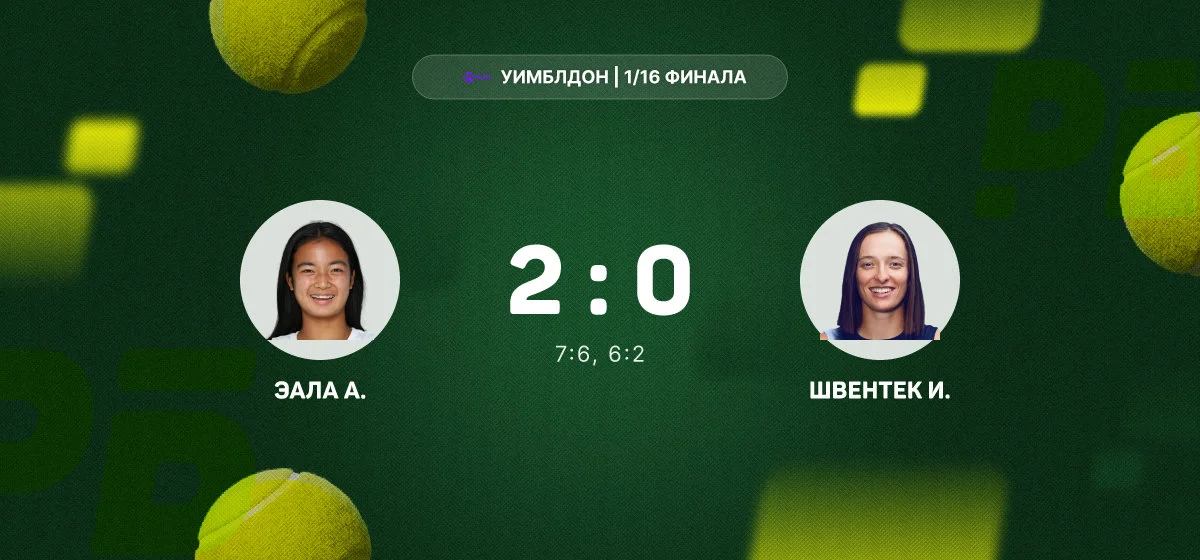 Эала на тай-брейке обыграла Швентек и пробилась в 1/8 финала «Уимблдона»