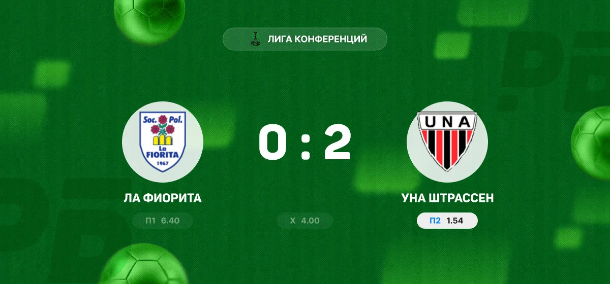 «УНА Штрассен» обыграл «Ла Фиориту» в матче Лиги конференций
