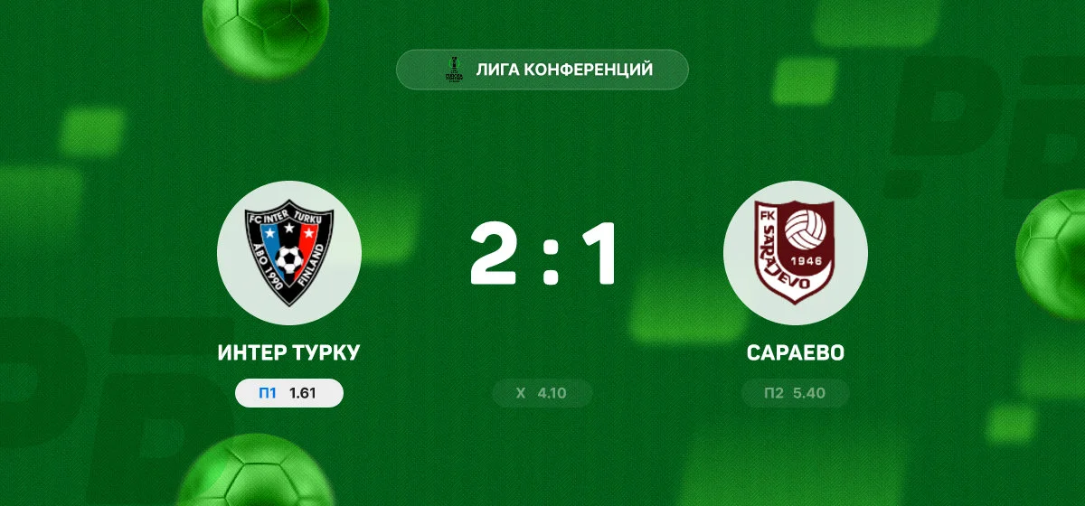 «Интер Турку» вырвал победу у «Сараево» в матче Лиги конференций