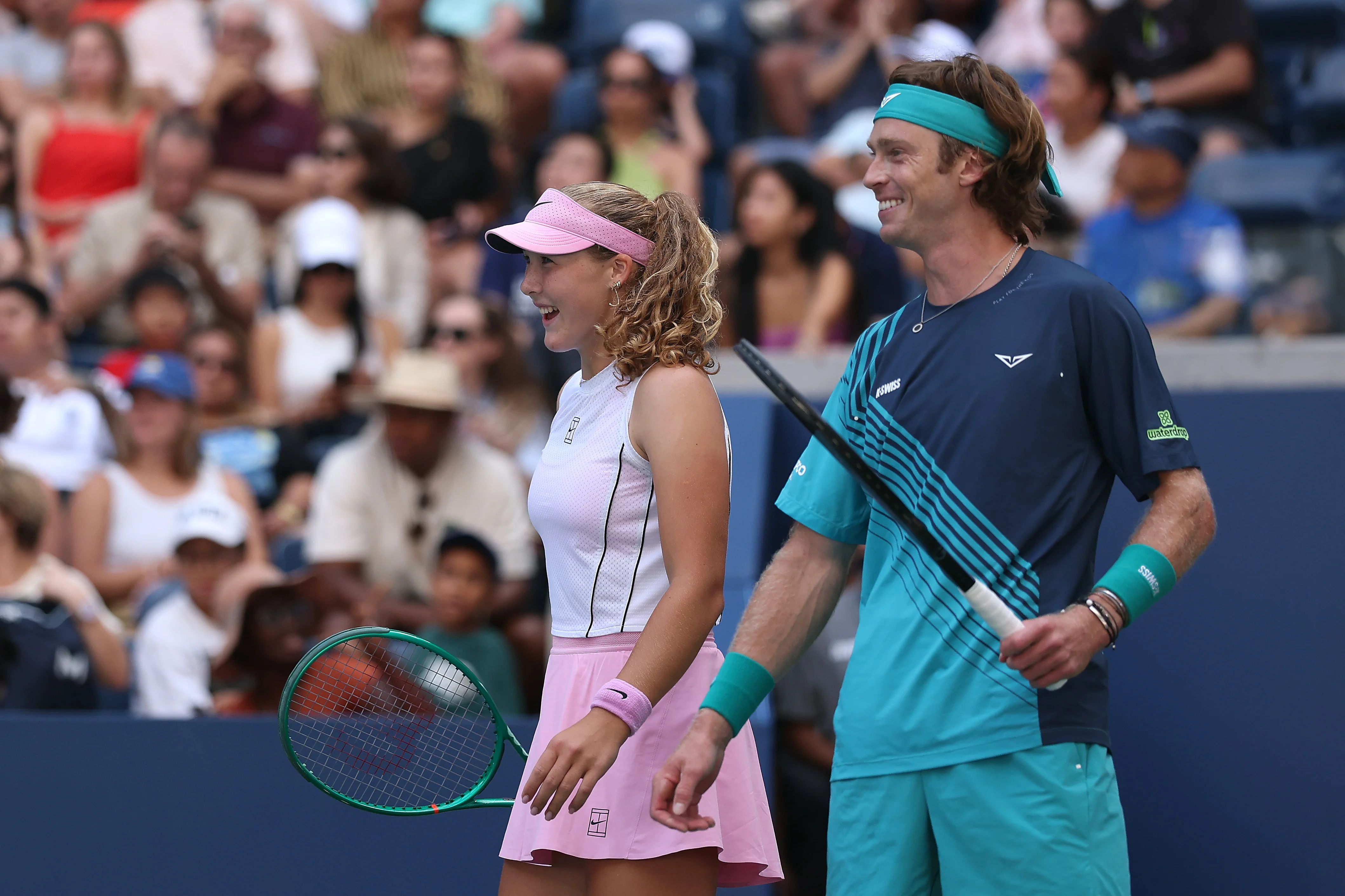 Андреева и Рублёв вышли в 1/2 микста US Open, проход в финал — 1,85. Серена с Алькарасом и Джокович с Соболенко вылетели