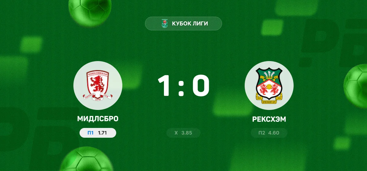 «Мидлсбро» обыграл «Рексхэм» в матче Кубка Лиги