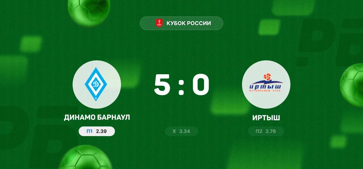 «Динамо Барнаул» разгромило «Иртыш» в матче Кубка России