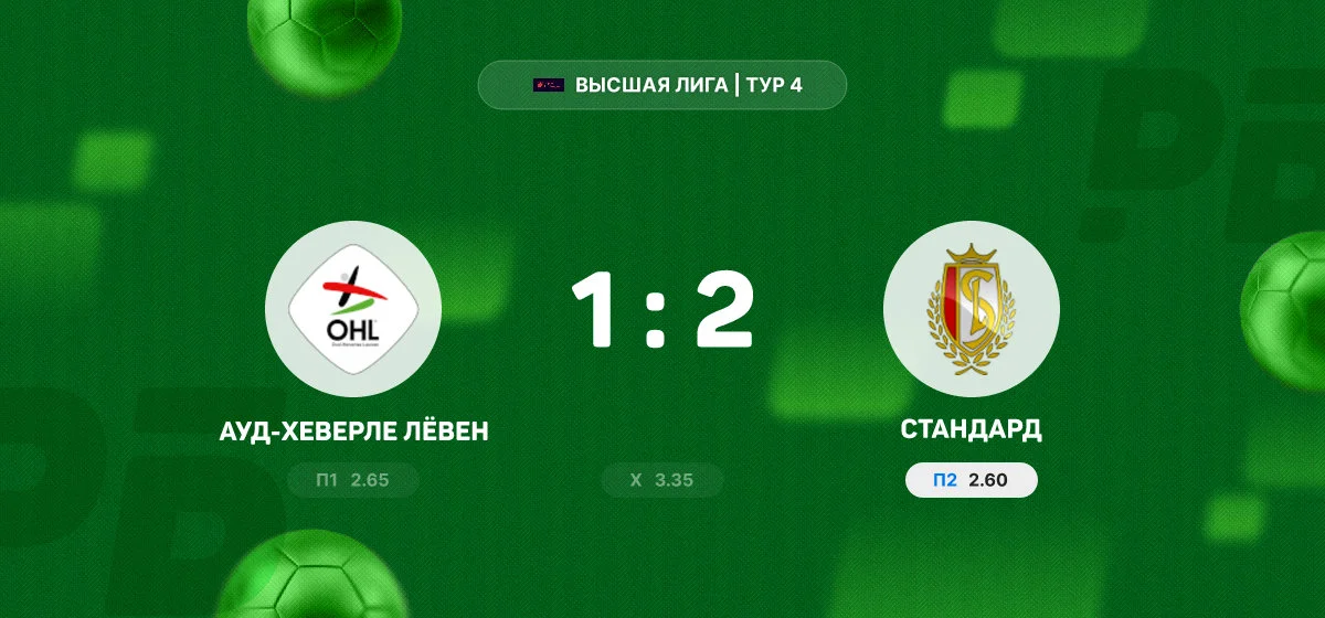 «Стандарт» обыграл «Ауд-Хеверле Лёвен» в матче чемпионата Бельгии