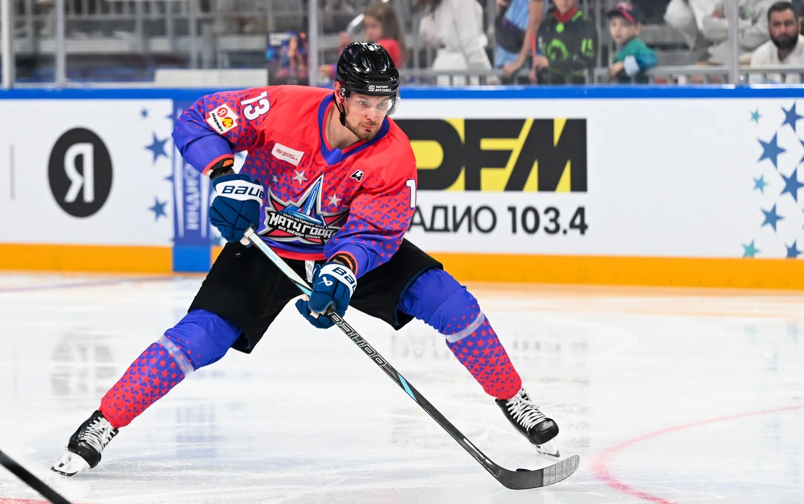 Нападающий «Коламбуса» Валерий Ничушкин на Матче года. Фото: match-goda.ru