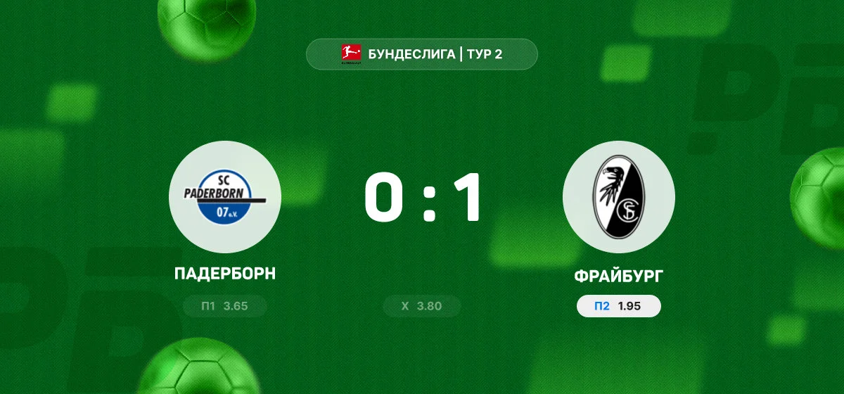 «Фрайбург» обыграл «Падерборн» в матче Бундеслиги