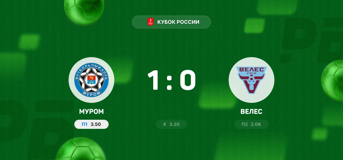 «Муром» одержал победу над «Велесом» в матче Кубка России