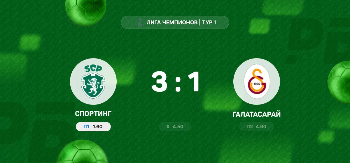 «Спортинг» обыграл «Галатасарай» в матче Лиги чемпионов