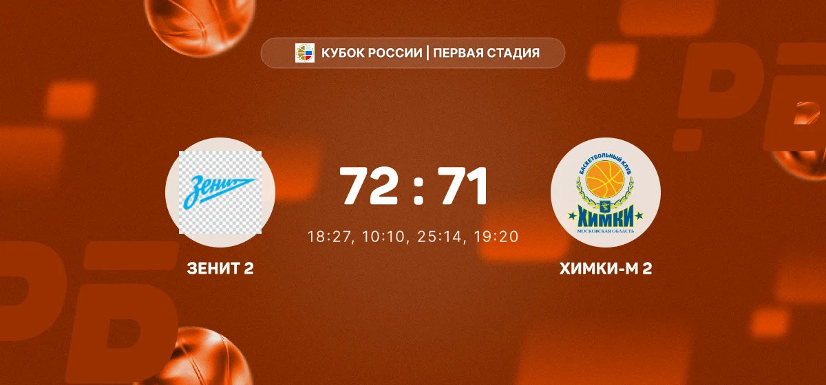 «Зенит 2» одержал победу над «Химки-М 2» в Кубке России