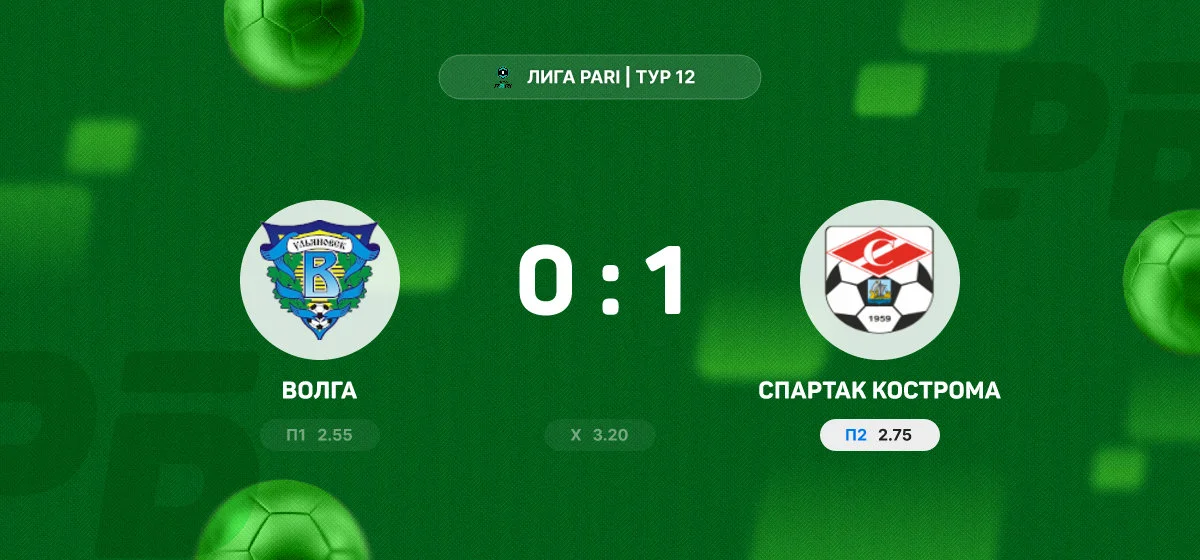 «Спартак Кострома» обыграл «Волгу» в матче Лиги PARI