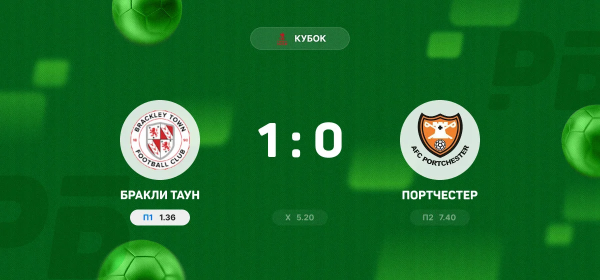 «Бракли Таун» обыграл «Портчестер» в матче Кубка