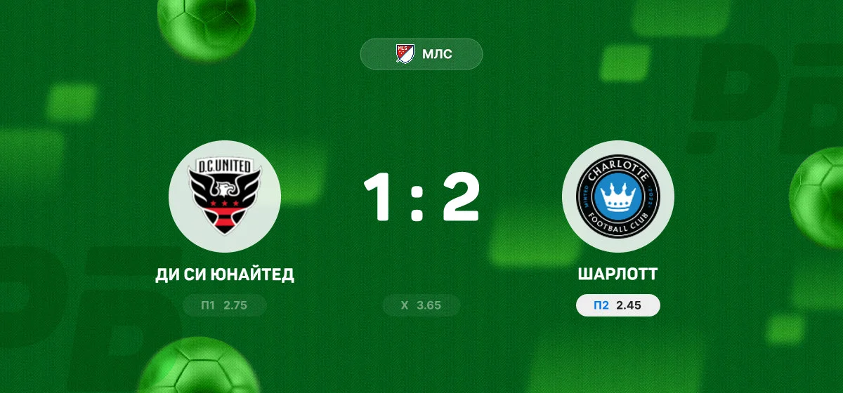 «Шарлотт» обыграл «Ди Си Юнайтед» в гостевом матче МЛС