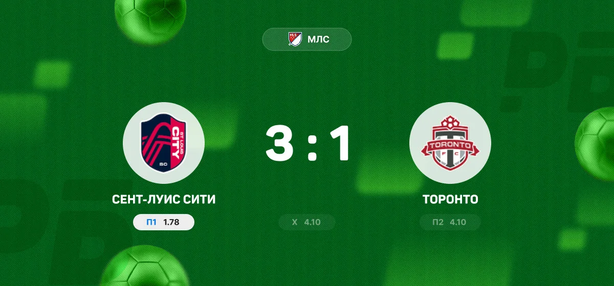 «Сент-Луис Сити» обыграл «Торонто» в матче регулярного чемпионата МЛС