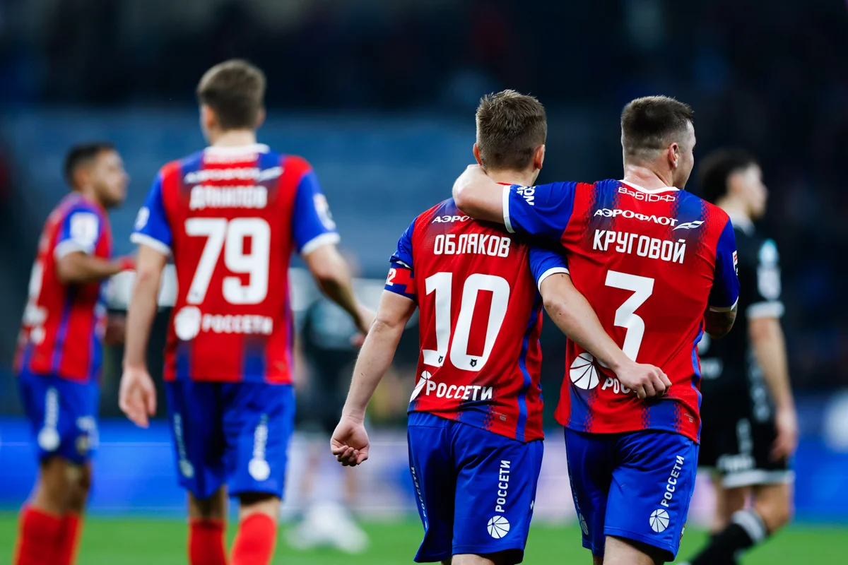 ЦСКА выигрывает у «Локомотива» 2:1 после первого тайма матча Кубка России
