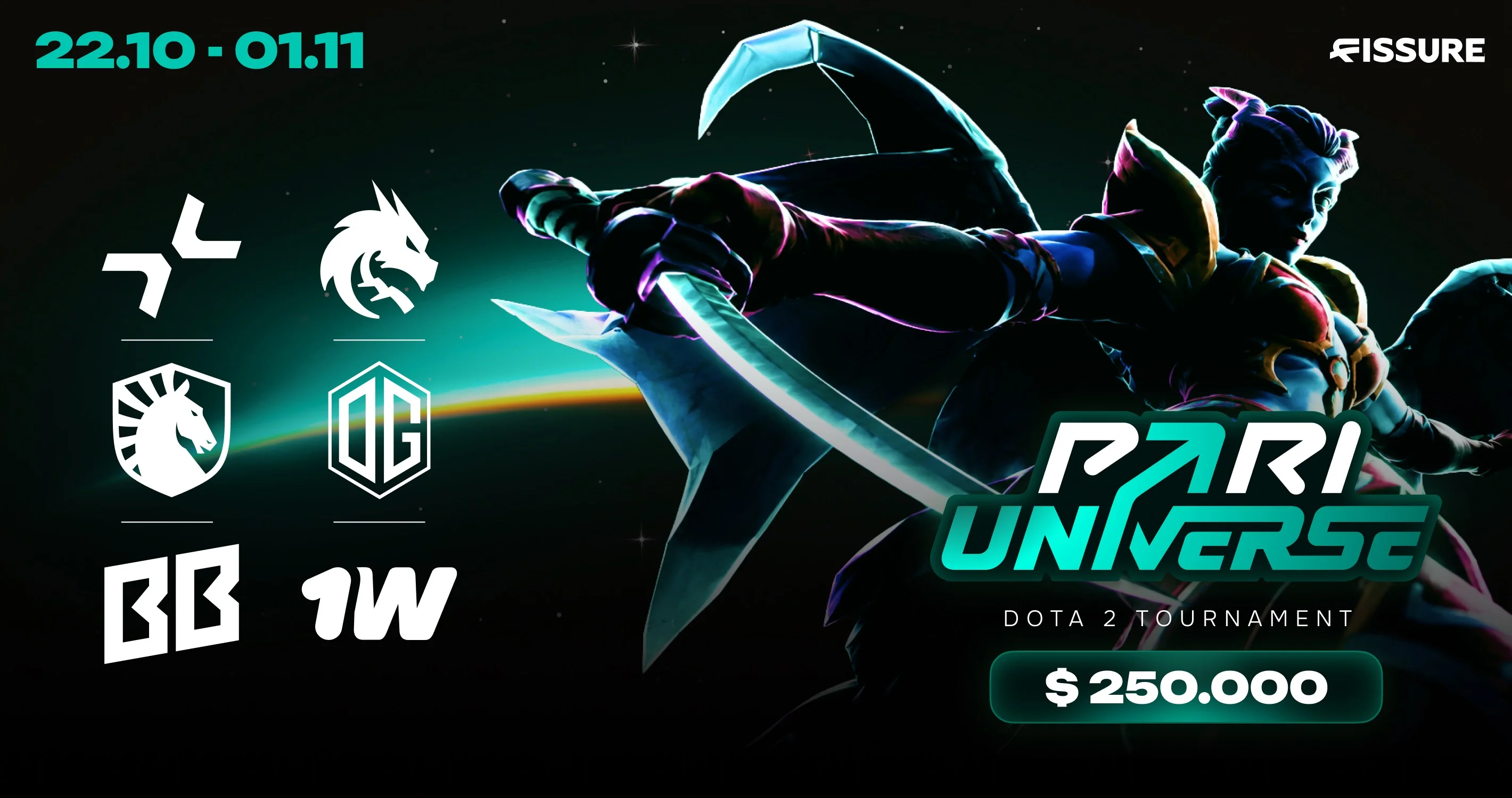 PARI Universe by Fissure по Dota 2: участники, сроки и призовой фонд