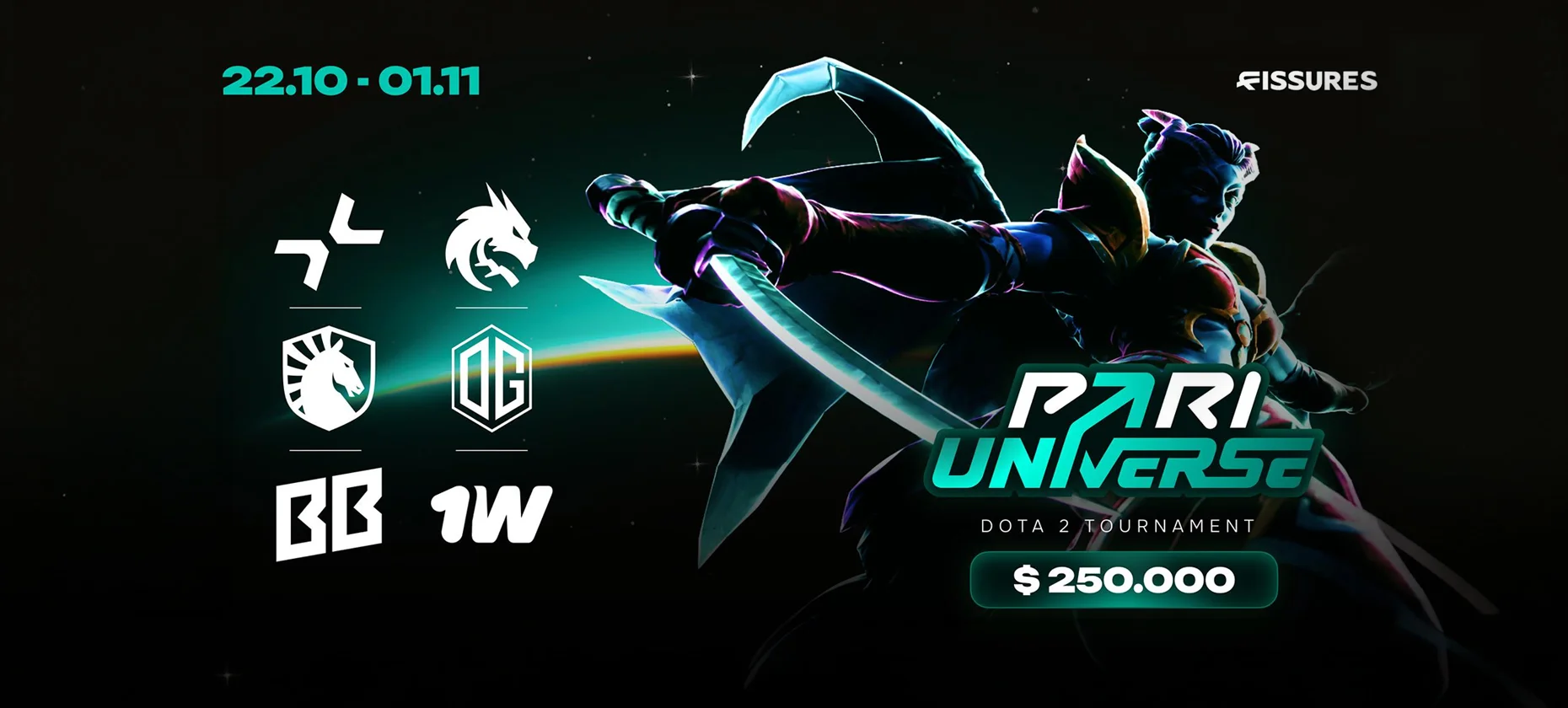PARI Universe by Fissure по Dota 2: участники, сроки и призовой фонд