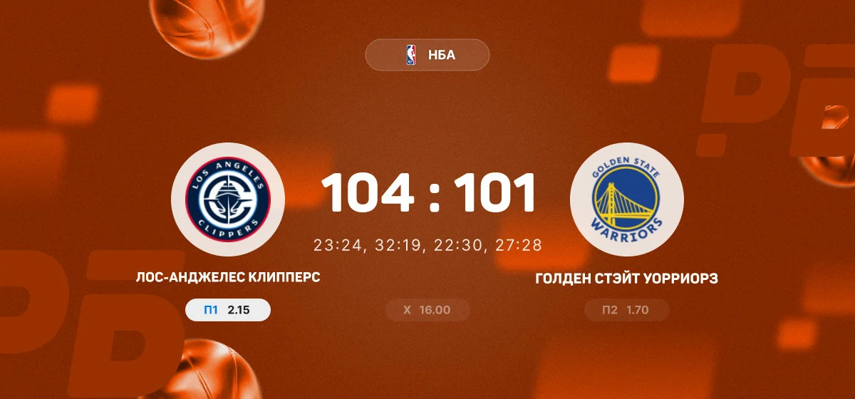«Лос-Анджелес Клипперс» одержал победу над «Голден Стэйт Уорриорз»