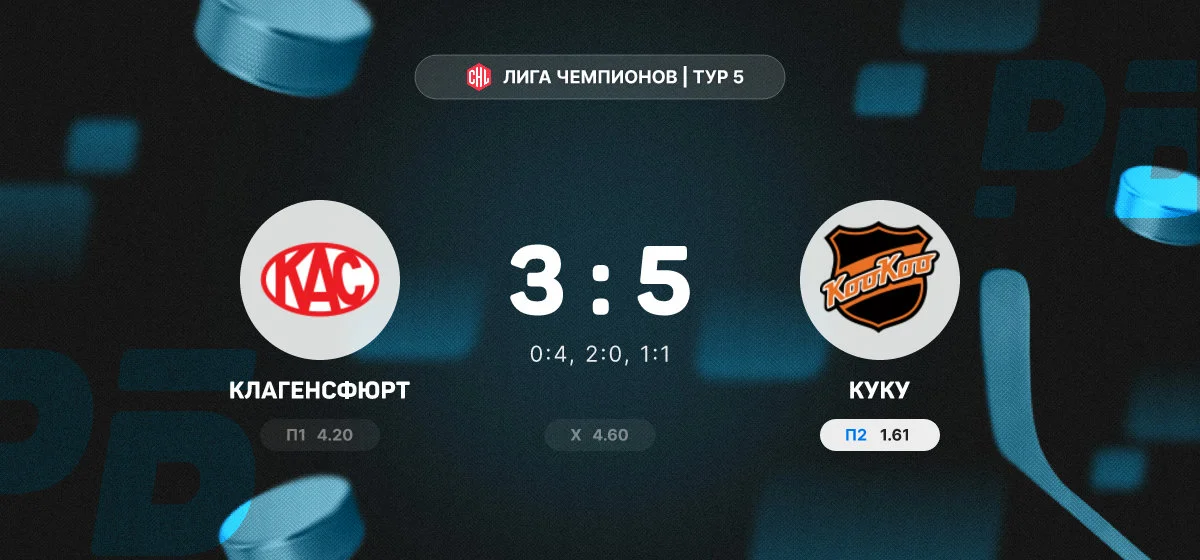 «Куку» обыграл «Клагенсфюрт» в Лиге чемпионов благодаря дублю Сииконена