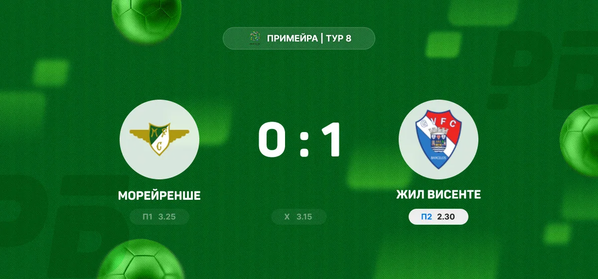 «Жил Висенте» вырвал победу у «Морейренше» благодаря пенальти на 90-й минуте