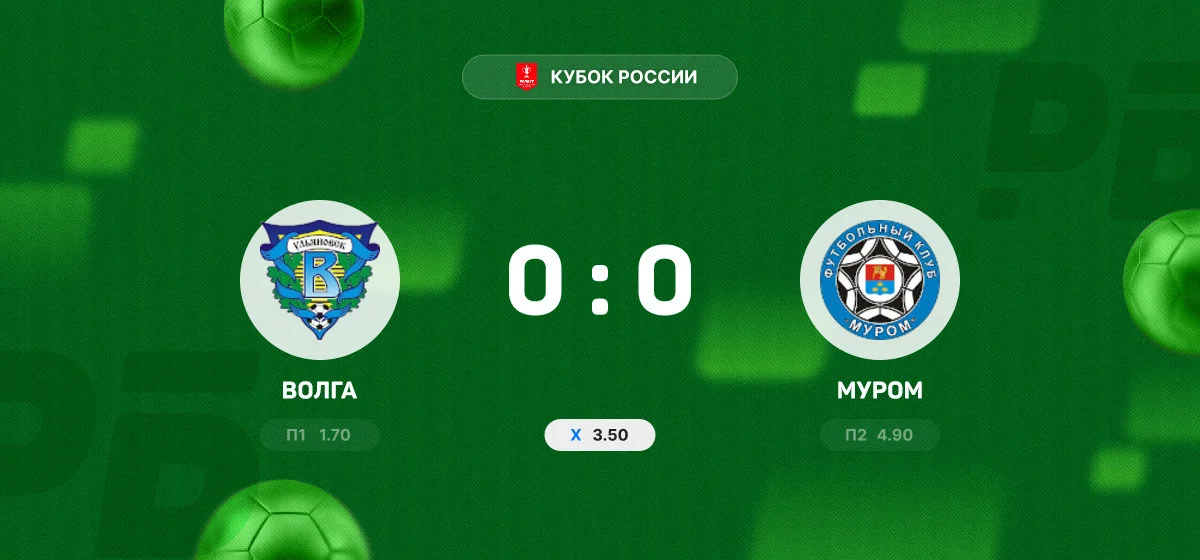 «Волга» и «Муром» не выявили победителя в матче Кубка России