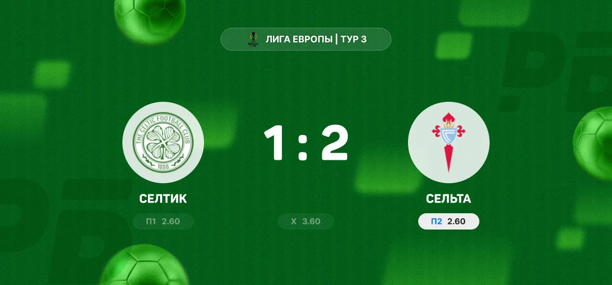 «Сельта» одержала волевую победу над «Селтиком» в матче Лиги Европы